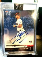 2019 MICHAEL CHAVIS #4/40 TOPPS NOW LONDON SERIES ROOKIE AUTO #LS-5B. GEM.