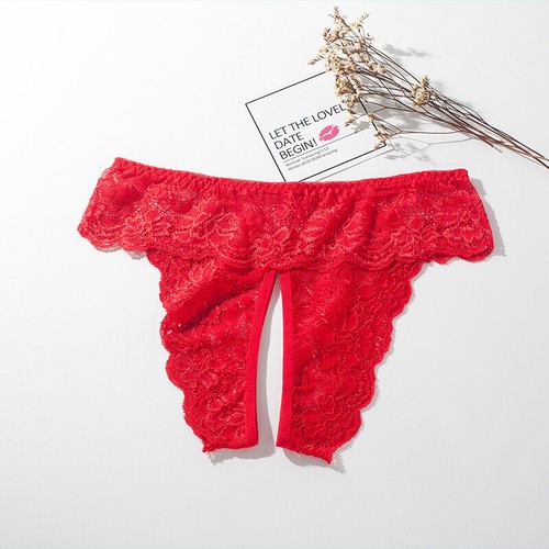 Women Open Crotch Stretch Lace Sexy Crotchless Panty Briefs Knickers Lingerie - Picture 28 of 86