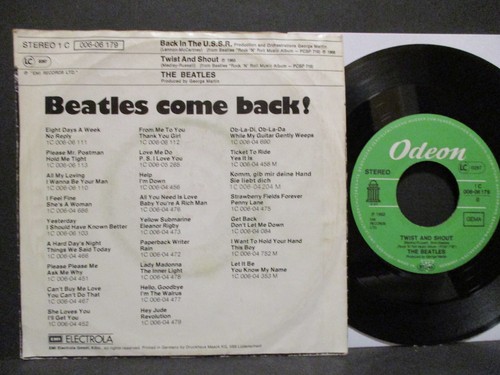 The Beatles 7" : BACK IN THE U.S.S.R. / TWIST AND SHOUT = Vinyl mint - Bild 2 von 2