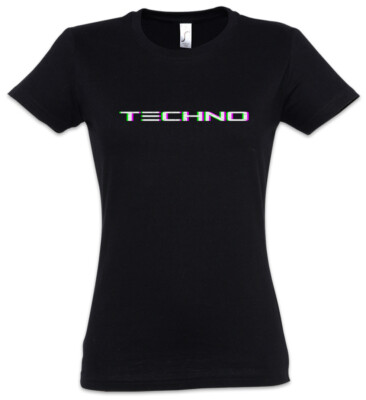 Techno Glitch Women T-Shirt Audio Synthesizer LFO Wave Electro DJ MC Electronic