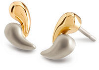 Boccia Damenschmuck Ohrstecker Reintitan Bicolor Poliert Satiniert 05082-02