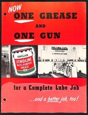 Sinclair New Litholine Multi-Purpose Grease c1950 Fold-Out Brochure VGC
