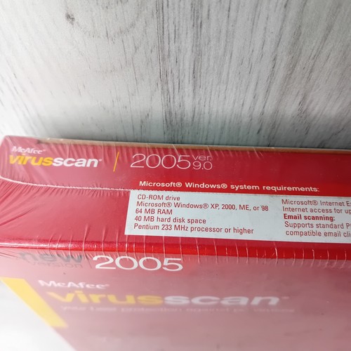 MCAFEE VIRUSSCAN 2005 VER 9.0 - RARE RETRO ANTIVIRUS SOFTWARE - NEW SEALED !! - Picture 5 of 17