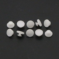 Dental Orthodontic Composite Ceramic Lingual Button Bondable Round Base - 10 Pcs