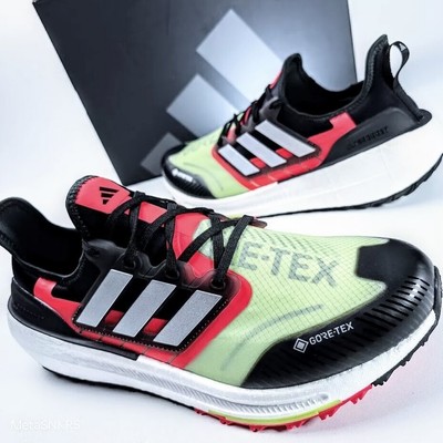 US 13 Adidas GTX Men Black Orange White Yellow Run Ultraboost Light Gore-Tex New