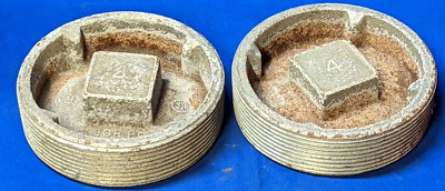 UNKNOWN BRAND 4'' THREADED STEEL PLUG PLG400 LOT OF 2**