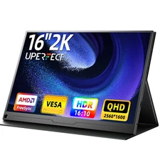 16 Inch 2K 2560x1600 Portable Monitor Gaming Monitor HDMI PC Screen for PS Xbox