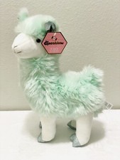 Fao Schwarz Sparklers Glitter Llama Alpaca Green Plush Stuffed Animal With Tag