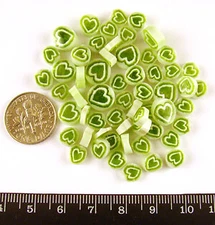 Green Heart Murrine2201 Millefiori COE 90 Glacial Art Glass Fusing Supplies