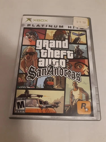 Grand Theft Auto: San Andreas (Microsoft Xbox, 2005) COMPLETE w/ map + manual