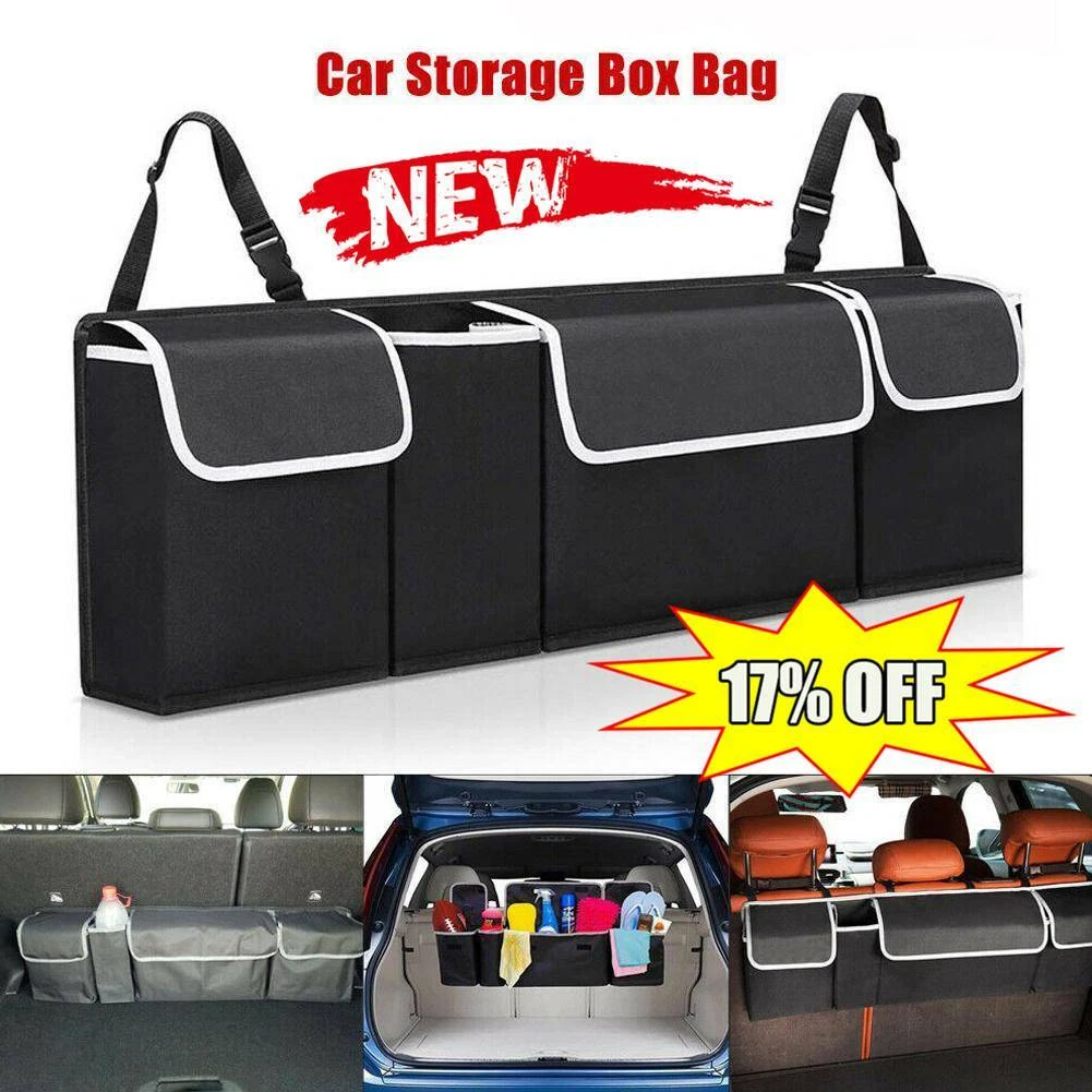 Car Boot Organiser Large Storage Bag Pocket Back Seat Hanger