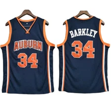 Retro Vintage Charles Barkley #34 Auburn Throwback Classic Basketball Jersey