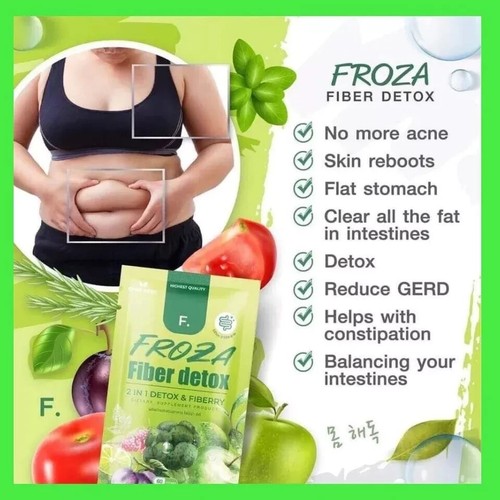 Froza Fiber Detox 2 In 1 Weight Management Fat Control Body Slim 60 Capsules - Picture 2 of 9