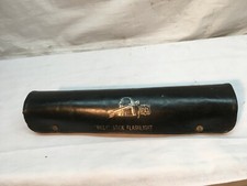 Vintage Police Department Leather Billy Stick Flash Light Case 1940s 50s