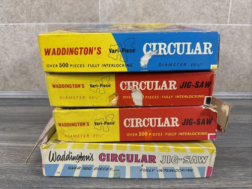 Rompecabezas circular X4 vintage Waddingtons No.541, 542, 544, 549 sin marcar - Imagen 6 de 19