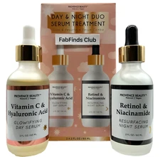 Provence Beauty Vitamin C Day Serum + Retinol Night Serum 2fl.oz Each New in box