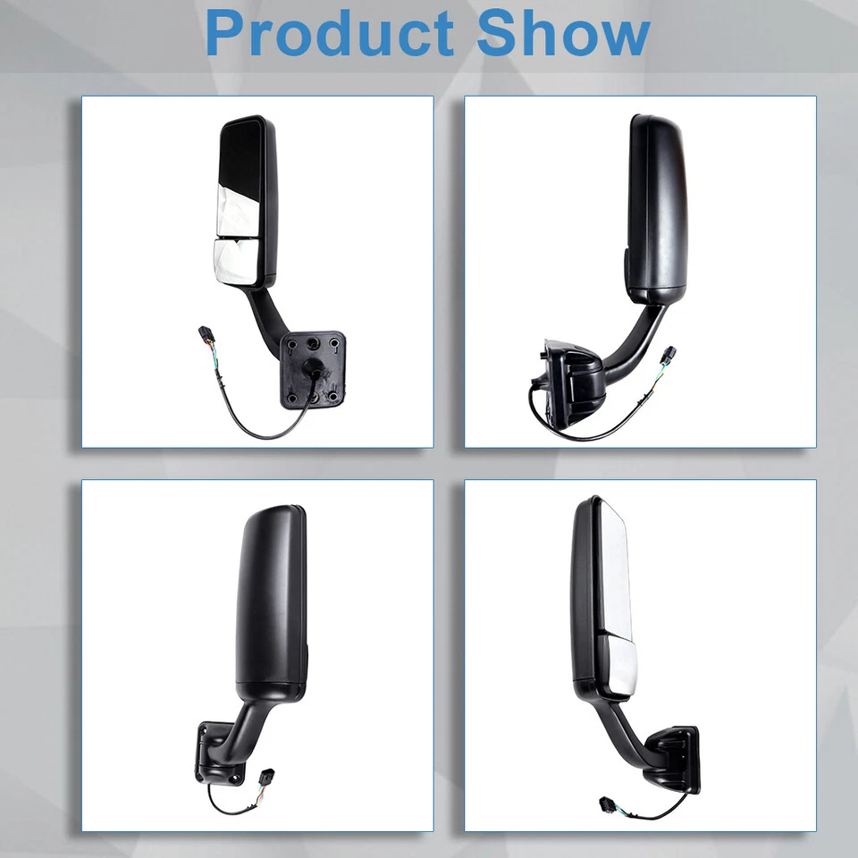 For 08-16Freightliner Cascadia Black Door Mirror Power Heated Left Driver Side - Image 4 of 4