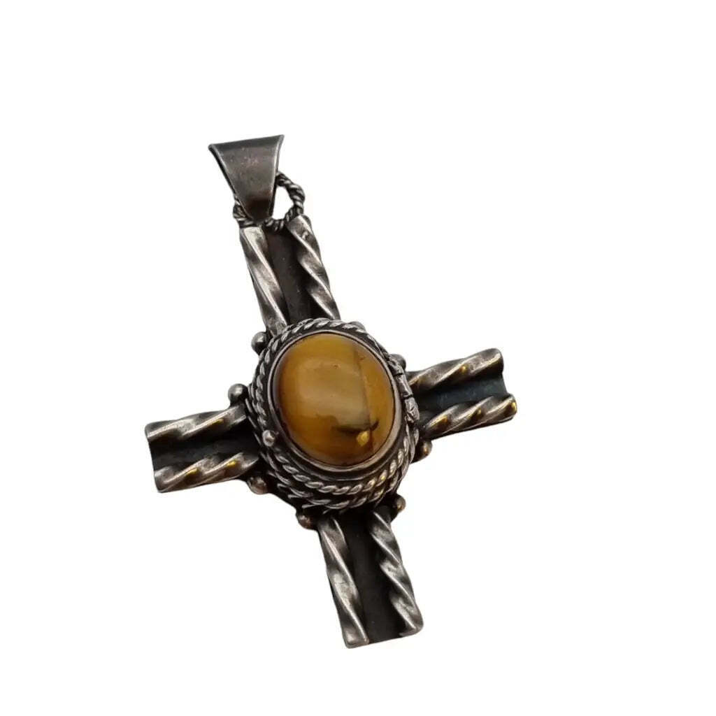 Pendentif Croix En Argent Sterling 925 Avec Relique De Saint Georges – Bénie Et Consacrée