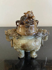 古董原始玉石古董中国香炉| eBay