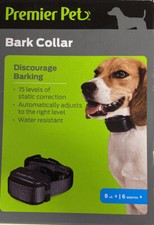Premier Pet Bark Collar Discourage Barking 8 Pound / 6 Months Plus. New 