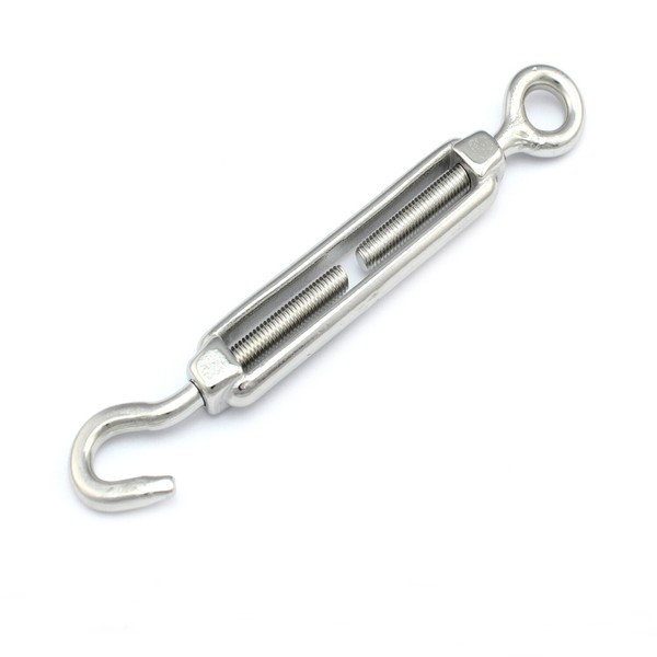 Spannschloss Edelstahl M10 ÖSe / Haken Drahtseil Seilspanner Spannschraube Spann-image