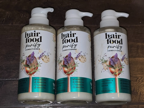 Lot of 3 Hair Food Purify Tea Tree Lavender Conditioner, 10.1 oz each New