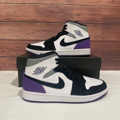 Nike Air Jordan 1 Mid SE Shoes   US , Varsity Court Purple