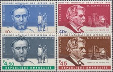 Rwanda World Leprosy Day 1966 MNH-3 Euro
