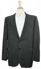 Oxxford Clothes Mens Woven Gray Wool Sport Coat Jacket 44 R