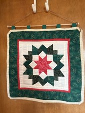 Handmade Star Quilt Wall Hanging 20.5 X 19.5 Inches