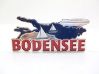 Bodensee Magnet Metall Souvenir Germany Zeppelin Segelschiff Schweiz Austria