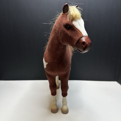 American Girl 2014 G1725 Filly Brown White Fabric Horse Retired Equestrian 13''