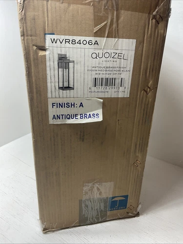 Quoizel Lighting Westover 1-Light Outdoor Wall Lantern, WVR8406A -Antique Brass - Picture 6 of 6