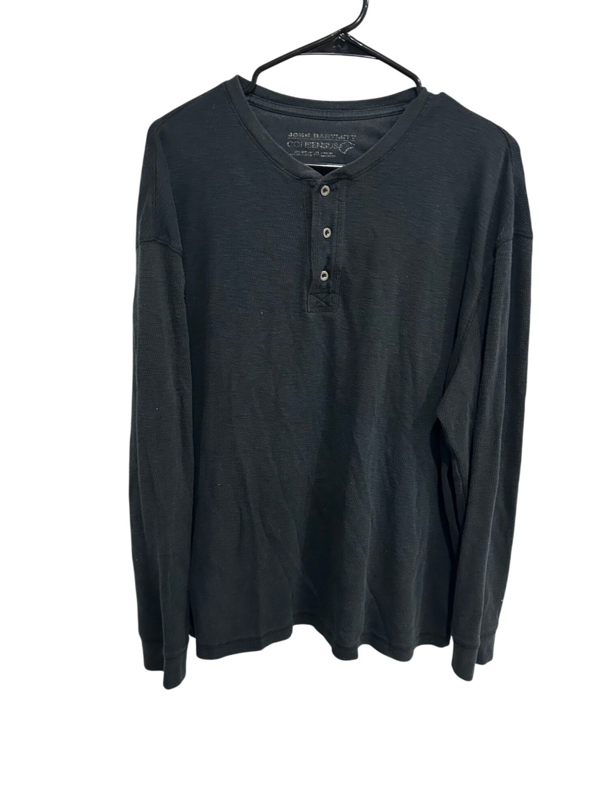 John Bartlett Consensus Long Sleeve Henley Shirt … - image 1