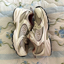 New Balance 530 Gray White Pink Mesh Low Top Lace-Up Sneakers Kids US 13