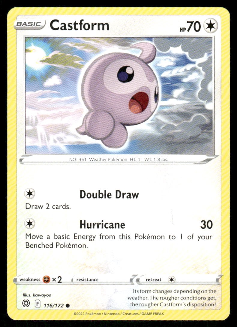 Castform 116/172 - Brilliant Stars - Common NM