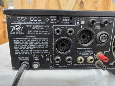 Peavey CS-800 Stereo Two-Channel Power Amplifier Amp 400 Watts Per
