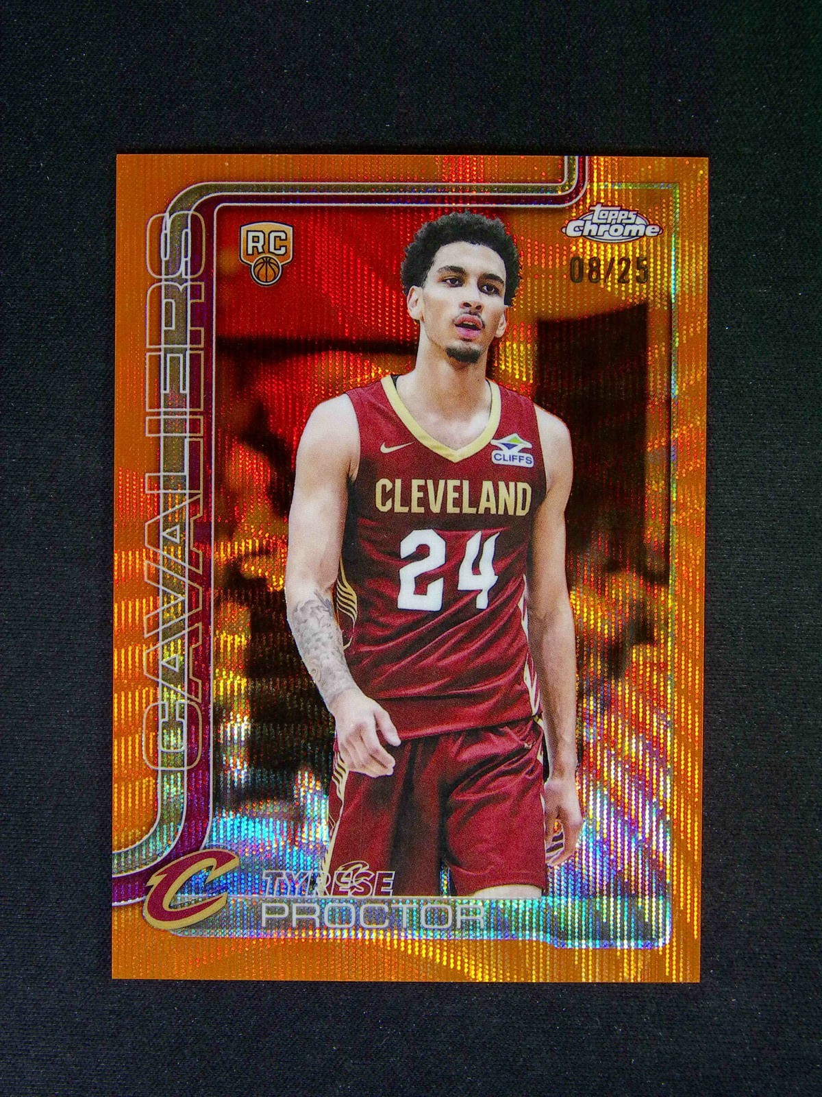 2025-26 Topps Chrome Tyrese Proctor #300 RC Orange Wave Refractor /25