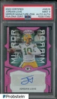 2023 Certified Mirror Sign Pink Jordan Love Packers /75 PSA 9 PSA/DNA AUTO