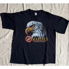Vintage 90s Galt Sand USMC Marines Semper Fidelis Eagle T Shirt XL Made In USA