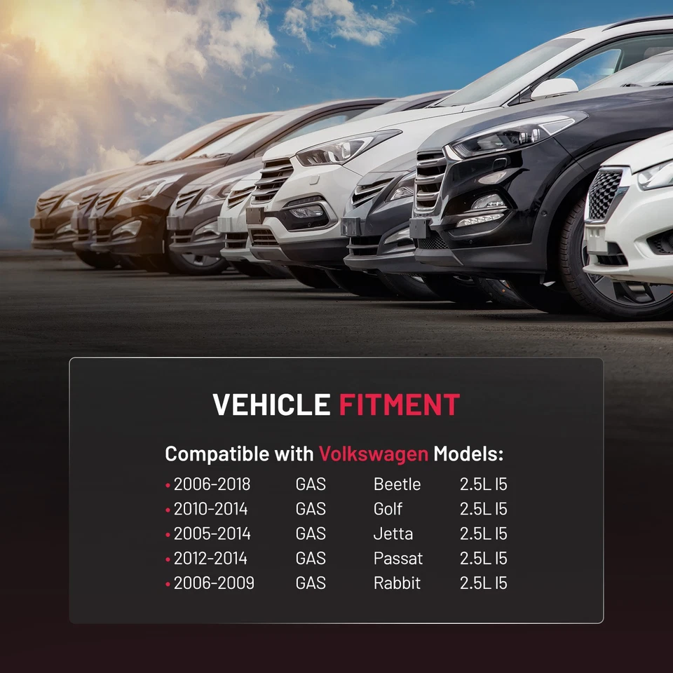 Engine Valve Cover w/Gasket &Bolts 264-907 For 05-2014 Volkswagen Jetta 2.5L L5 - Image 2 of 4