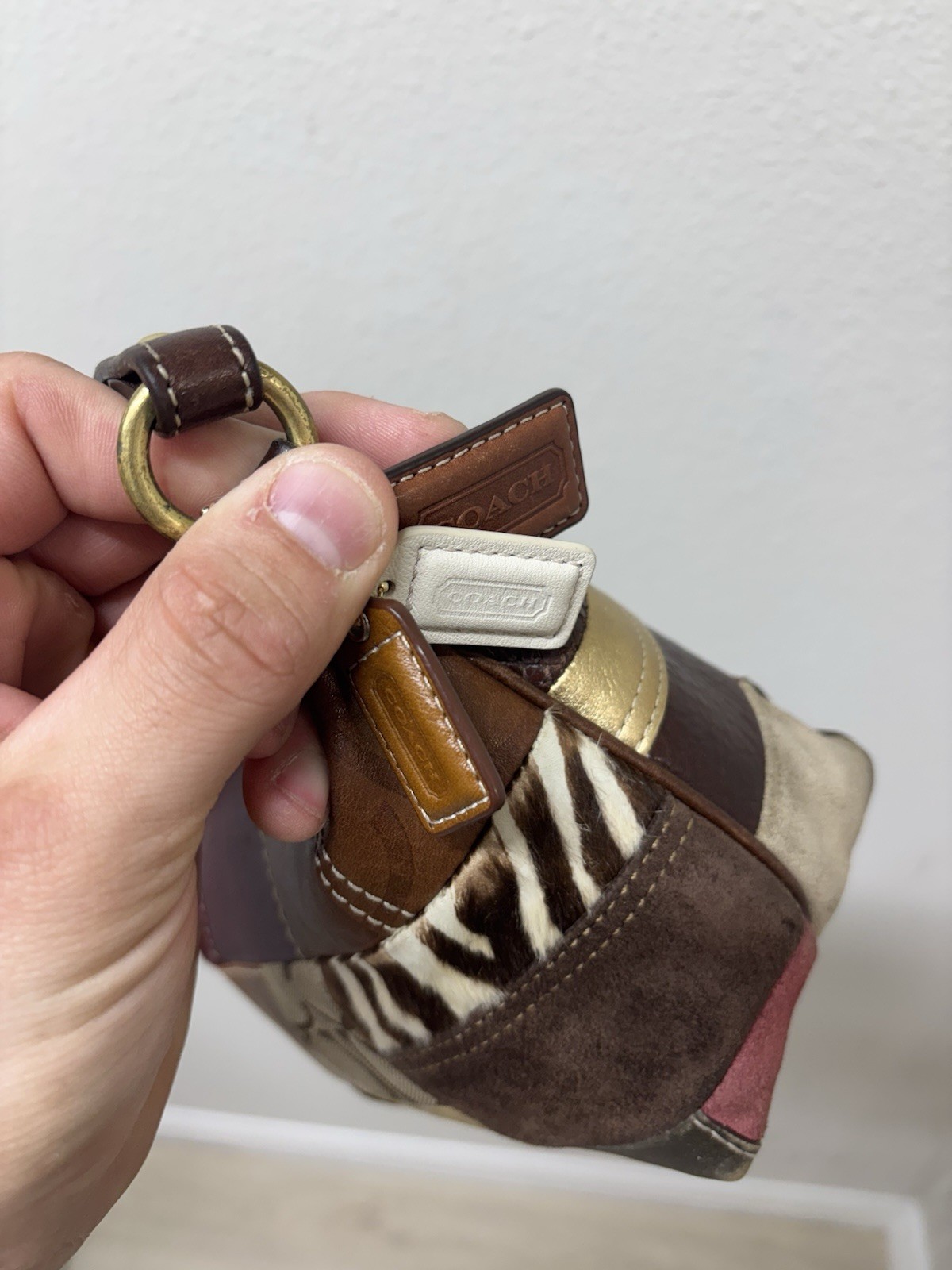 2007 Coach Patchwork Top Handle Pouch Mini Hobo H… - image 2