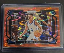 2024 Prizm Draft Rob Dillingham Red Shimmer Rookie RC /225 SP Variation #10 –...