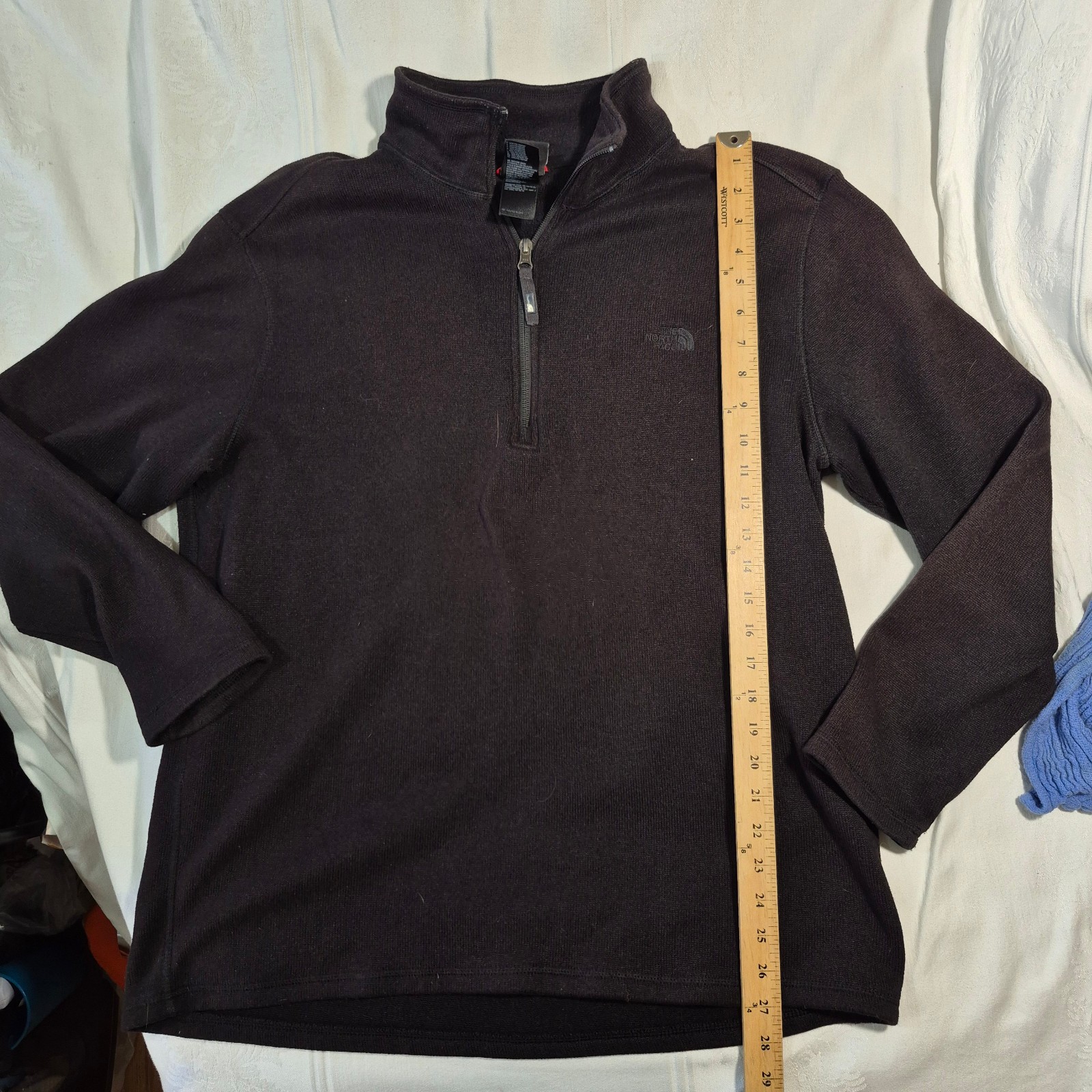 The North Face Men 1/4 Zip Mock Neck Fleece Pullover Sweater mens XL black
