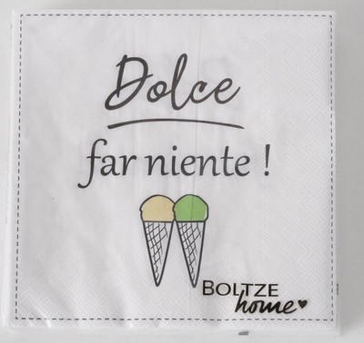 SERVIETTEN -  ITALIA DOLCE FAR NIENTE 20 STÜCK 33 x 33 CM NEU OVP