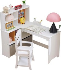 Biurko Stół komputerowy Dzieci Stół roboczy Stół biurowy 2 szuflady Stół PC