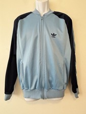 Vintage Adidas ATP Keyrolan Track Jacket Large Unisex Light Dark Blue Pockets
