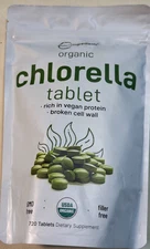 Organic Chlorella Tablet, 720 Tablets (0.5 g per Tablet)