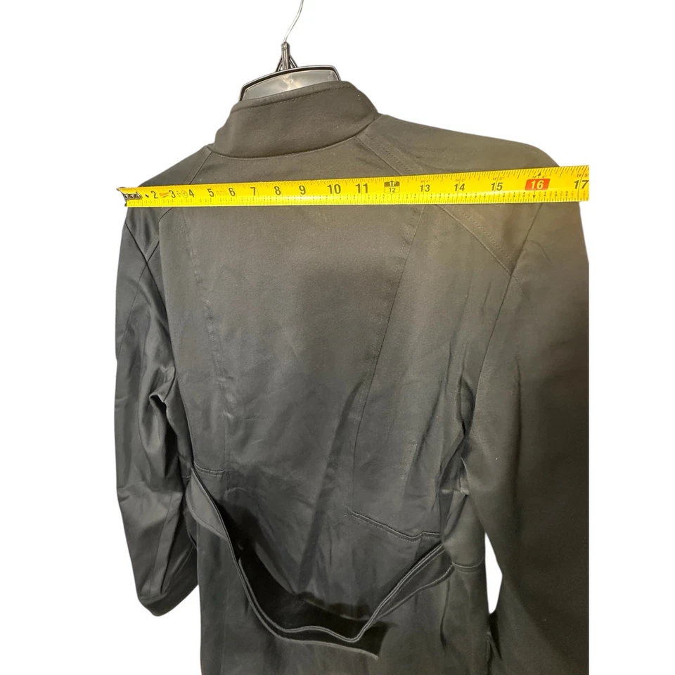 Abrigo estilo militar vintage Bloomingdale’s LUX 14W chaqueta con botones de latón negro Foto 4 de 4