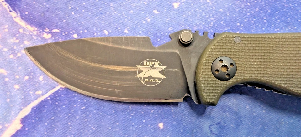 DPx HEST Classic Frame Lock Knife OD Green G-10 Titanium (3.25" Black) - Image 4 of 4